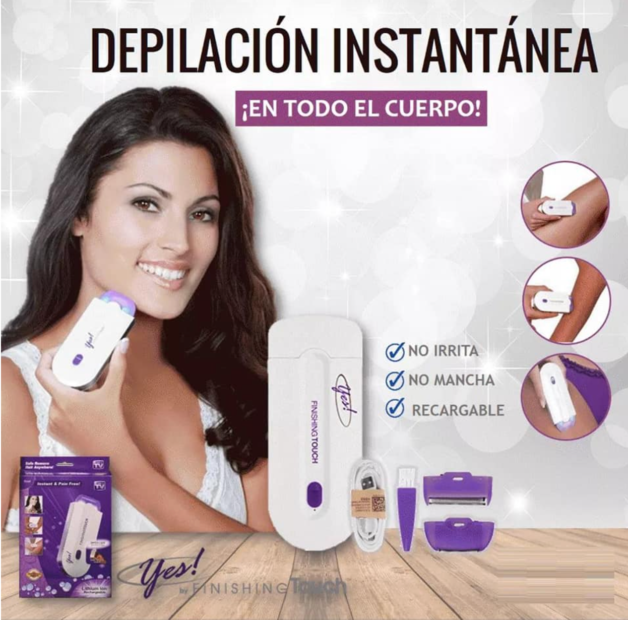 YES™! FINISHING TOUCH (DEPILADORA PORTÁTIL PREMIUM )