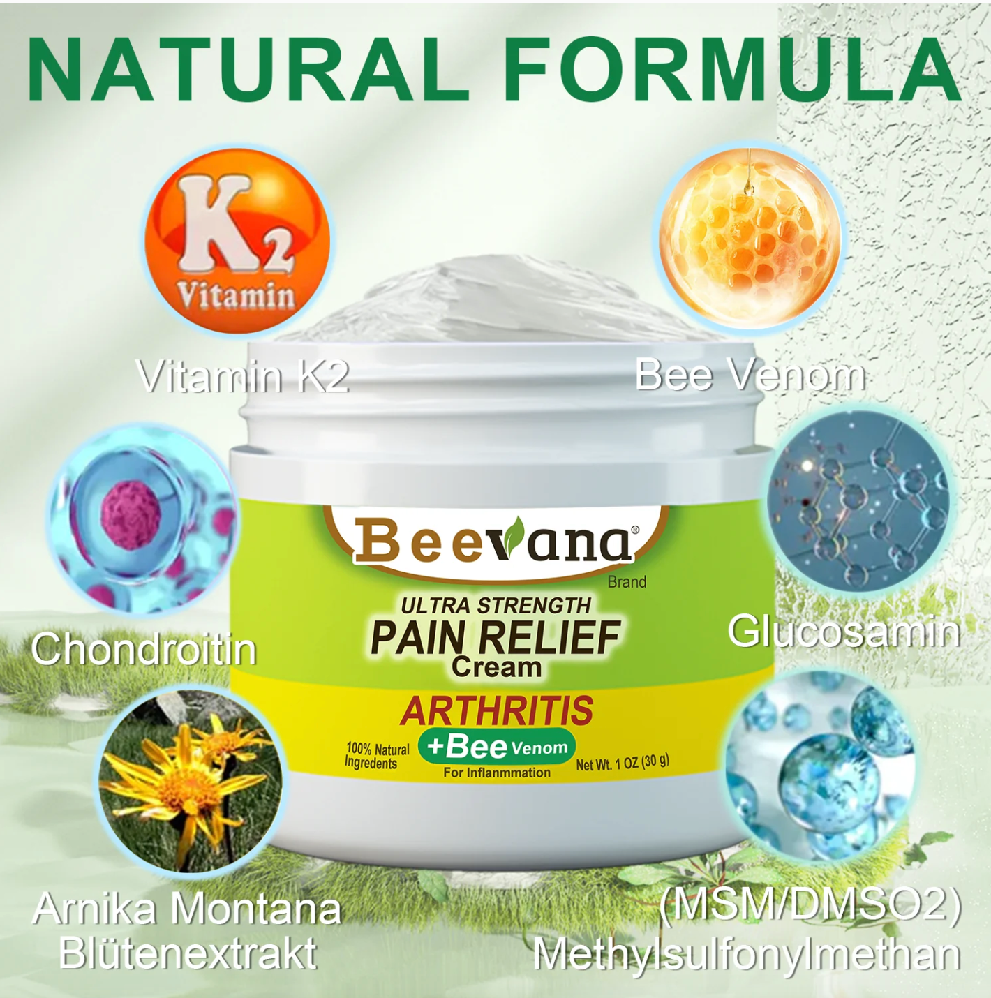 Beevana™🔥2x1 Bee Venom Crema para terapia de huesos y articulaciones🤩Recuperación de cuerpo completo